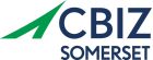 CBIZ logo in green and navy blue