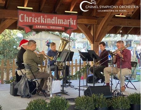 Brass quintet at the Carmel Christkindlmarkt