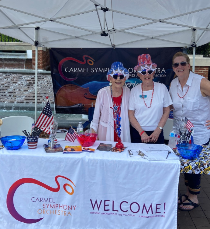 CSO League members at the information booth at CarmelFest - 4th of July celebration in the City of Carmel