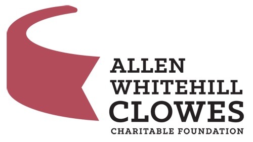 Allen Whitehill Clowes Charitable Foundation logo in black red and white