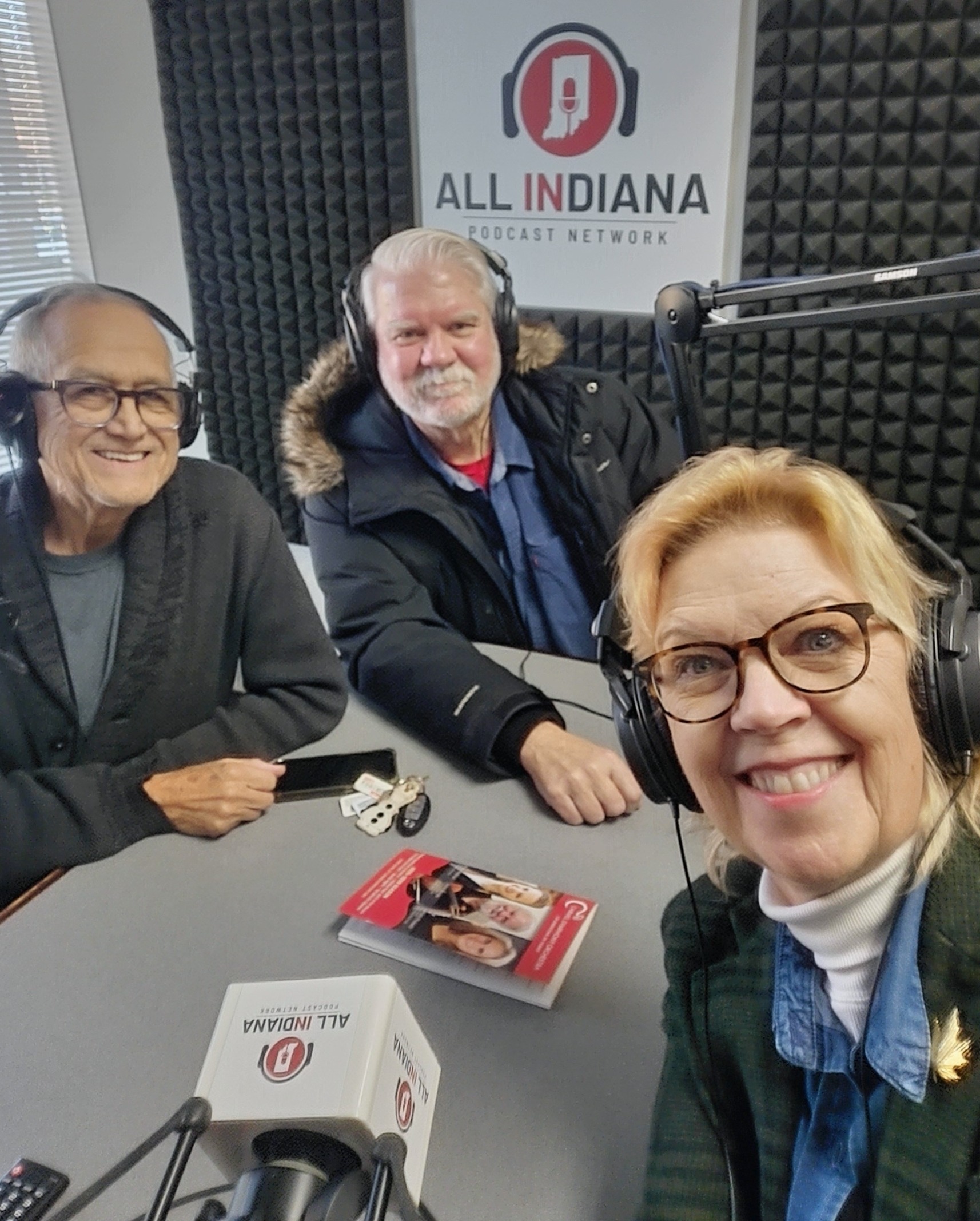 WISH-TV All Indiana Podcast network show On the Aisle with Tom Alvarez in the studio with Davis Brooks and Nancy Heck