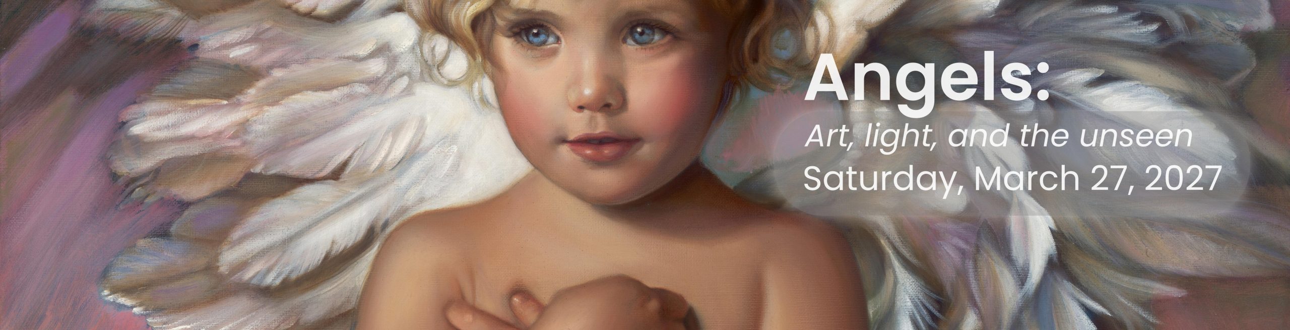 Nancy Noel angel painting with date and time for Angels concert