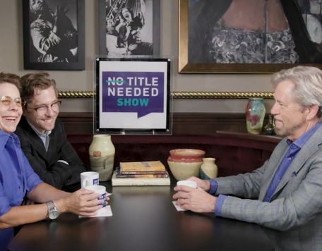 Cindy Collins, Scott Osborne, and David Commanday seated at Feinstein's for No Title Needed Interview